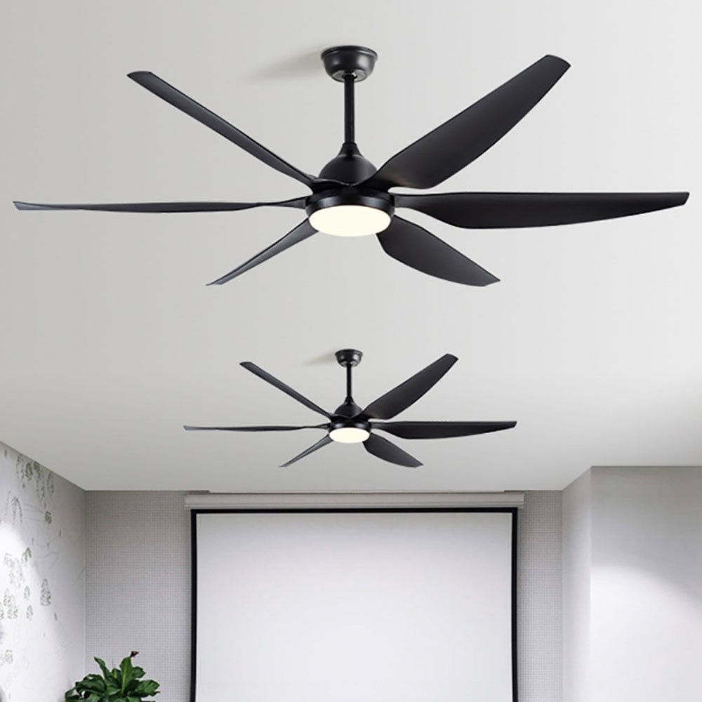 Haydn Deckenventilator mit Beleuchtung Weiß & Schwarz 6-Blatt, ∅137/167CM - Lumpaz