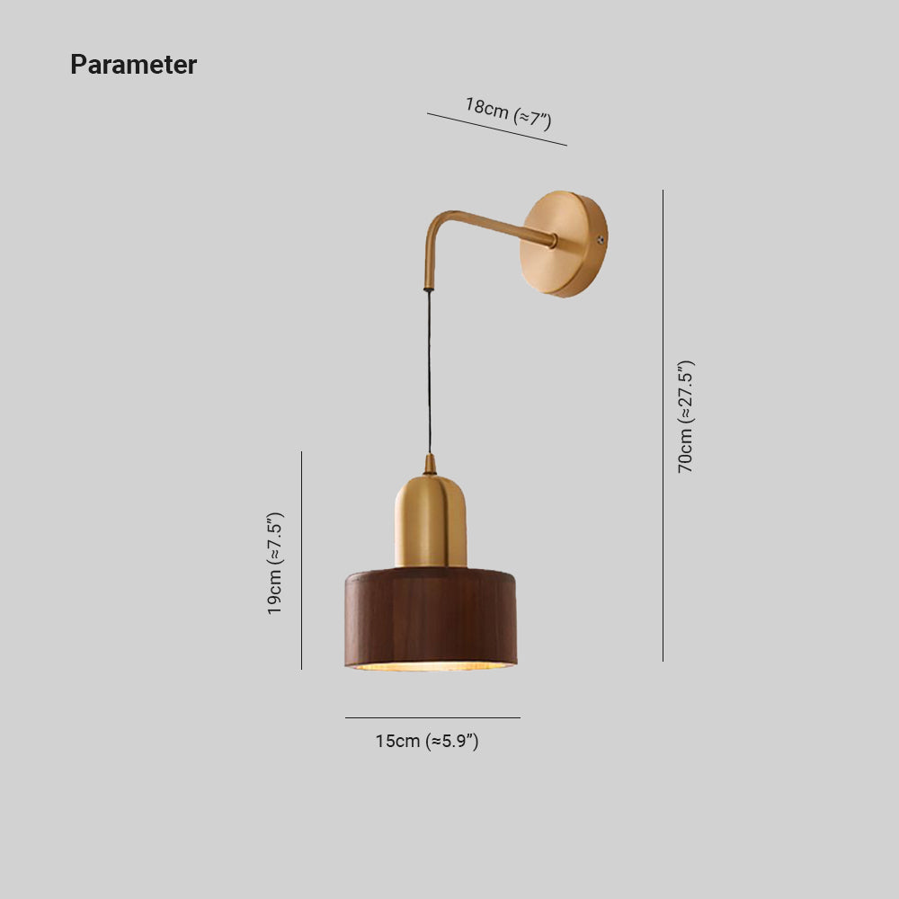 Ozawa Wandleuchte Zylinder, ∅15CM - Lumpaz