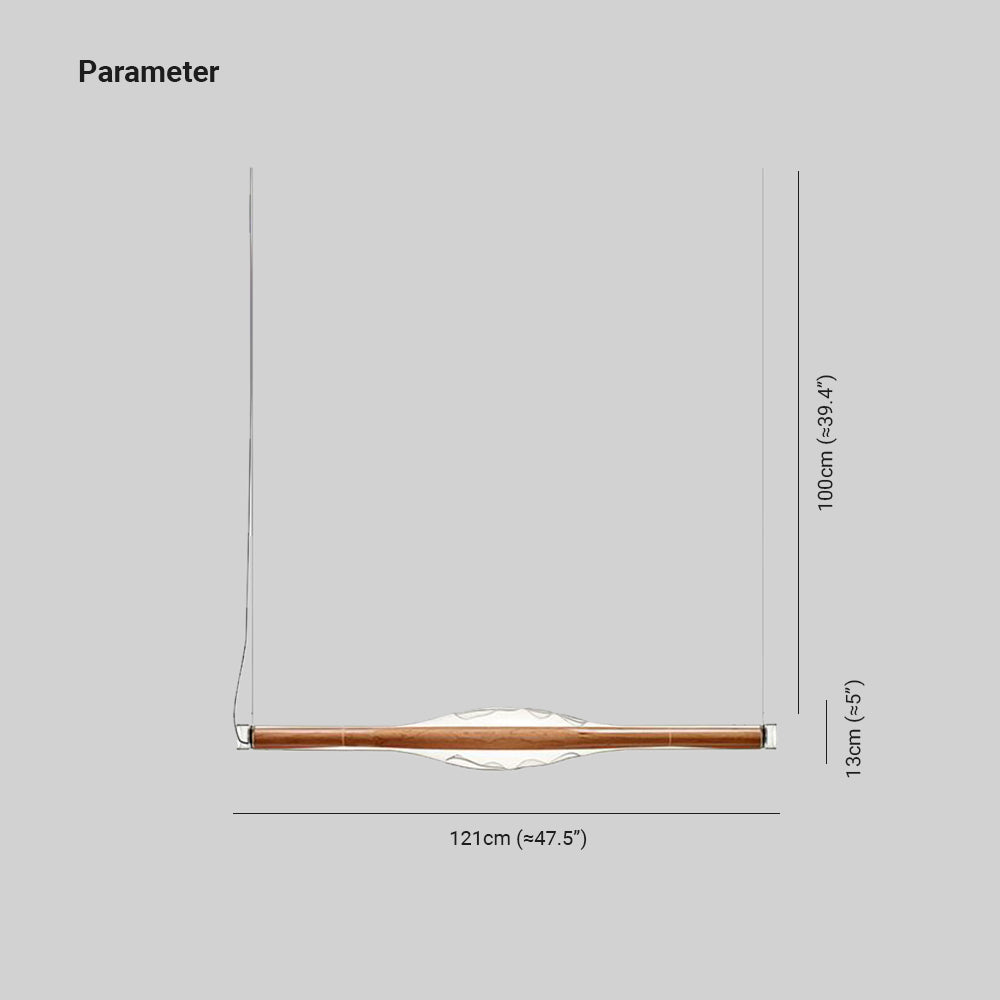 Edge Pendelleuchte, Metall & Glas, 2 Farben,121CM Lang - Lumpaz