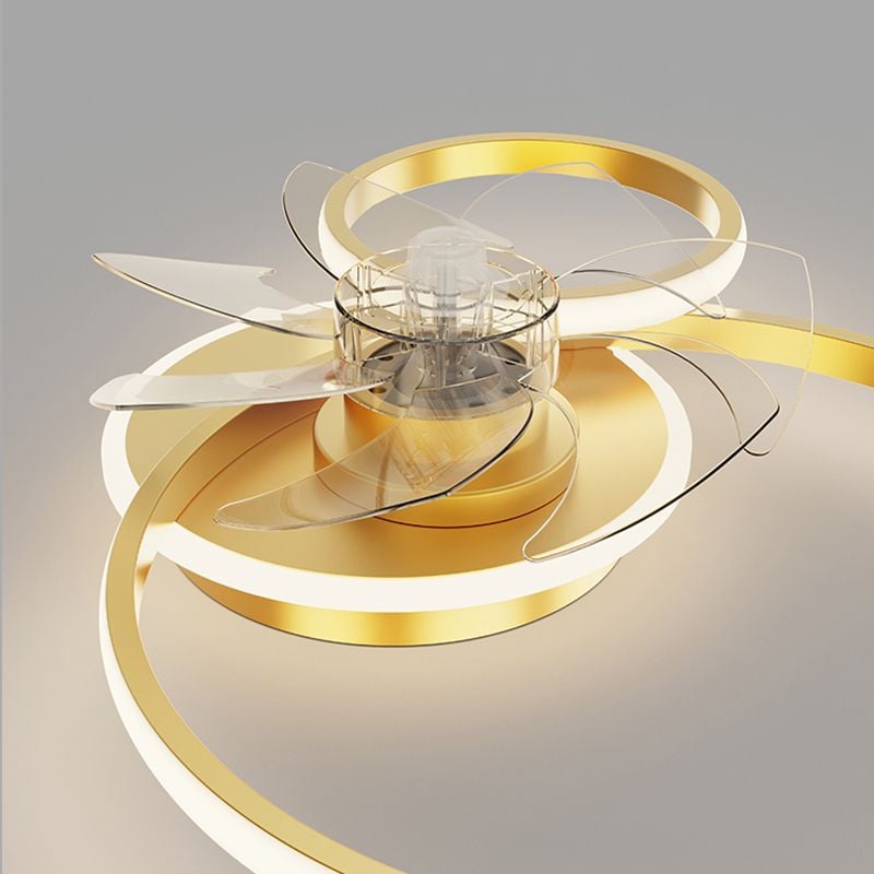 Arisha Deckenventilator mit Beleuchtung 2/3/4/5 Ringe, 2 Farben, ∅45/55/60/80CM - Lumpaz