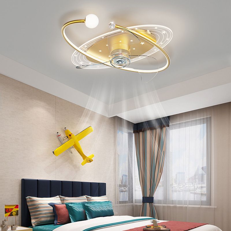Madina Sternenklar Deckenventilator mit Beleuchtung, 3 Farben, 3/5 flammig, ∅52CM - Lumpaz