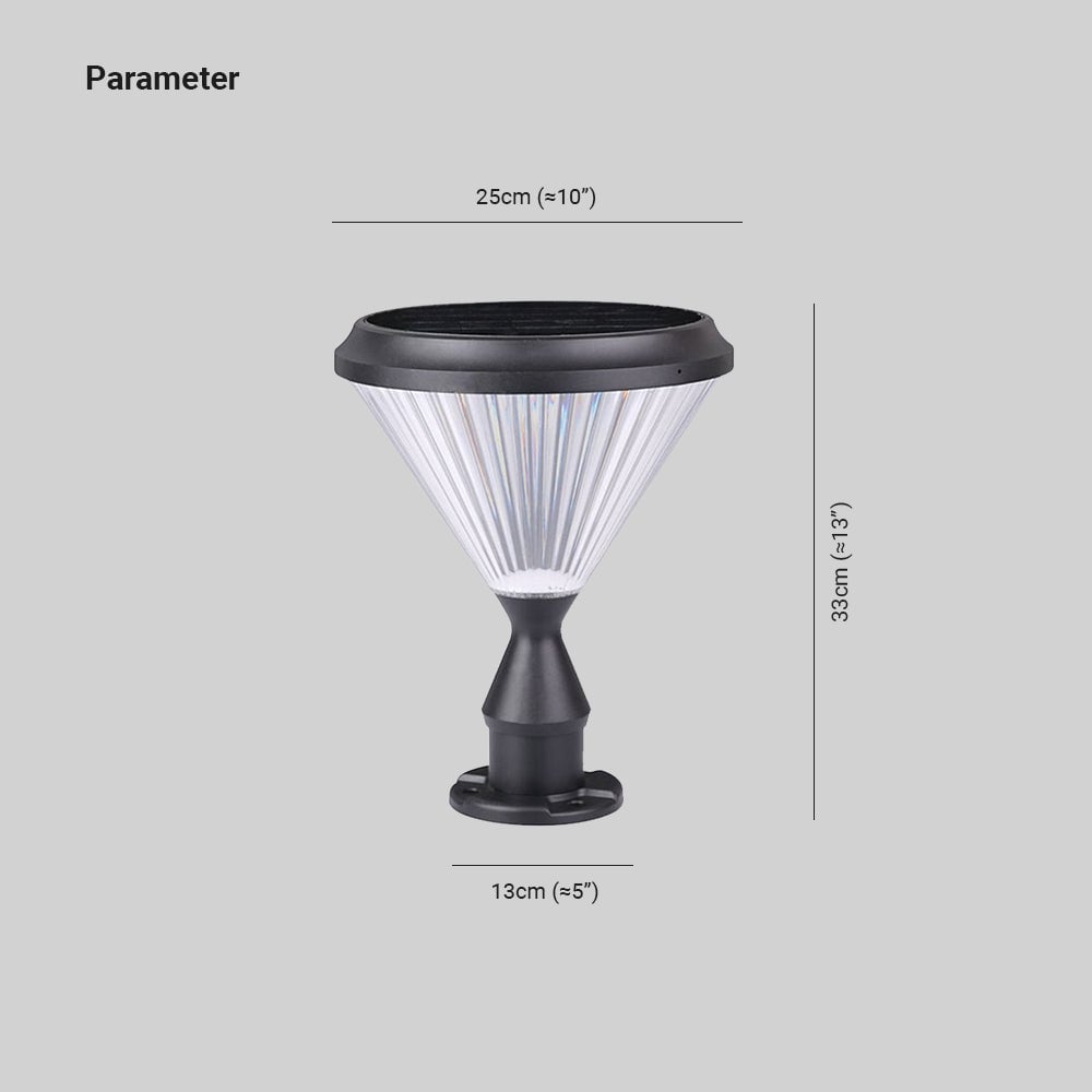 Riley Außensockelleuchte Diamantform, Solar, 33CM Lang - Lumpaz