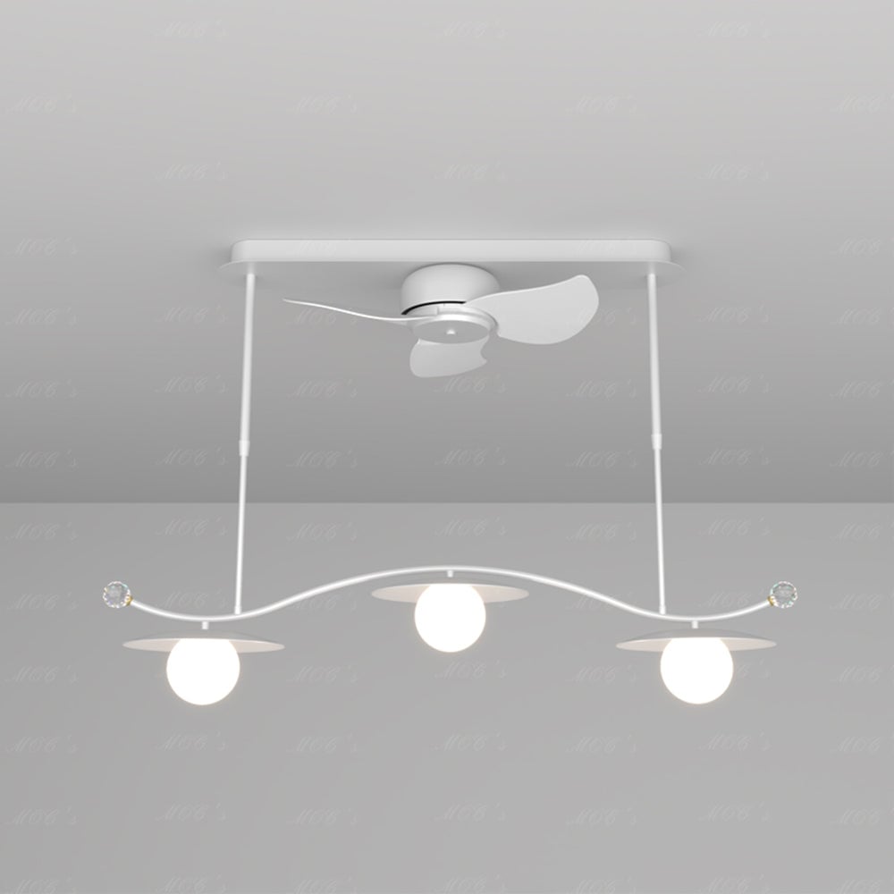 Carins Deckenventilator mit Beleuchtung Weiß, 2 Stile, ∅100/120CM - Lumpaz