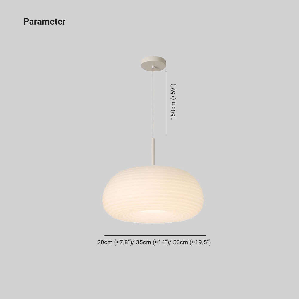 Morandi Pendelleuchte Weiß，Trommelförmig, ∅20CM/35CM/50CM - Lumpaz