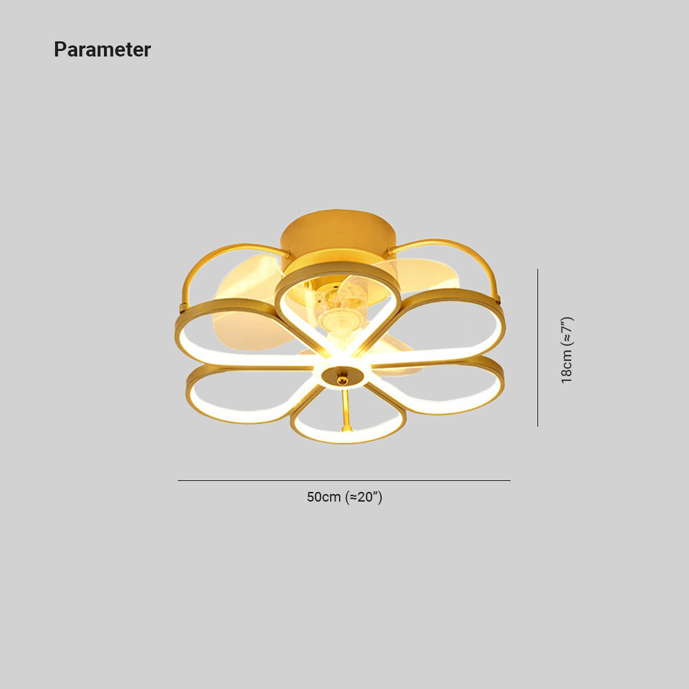 Hana Deckenventilator mit Beleuchtung, 3 Stile, ∅50CM - Lumpaz