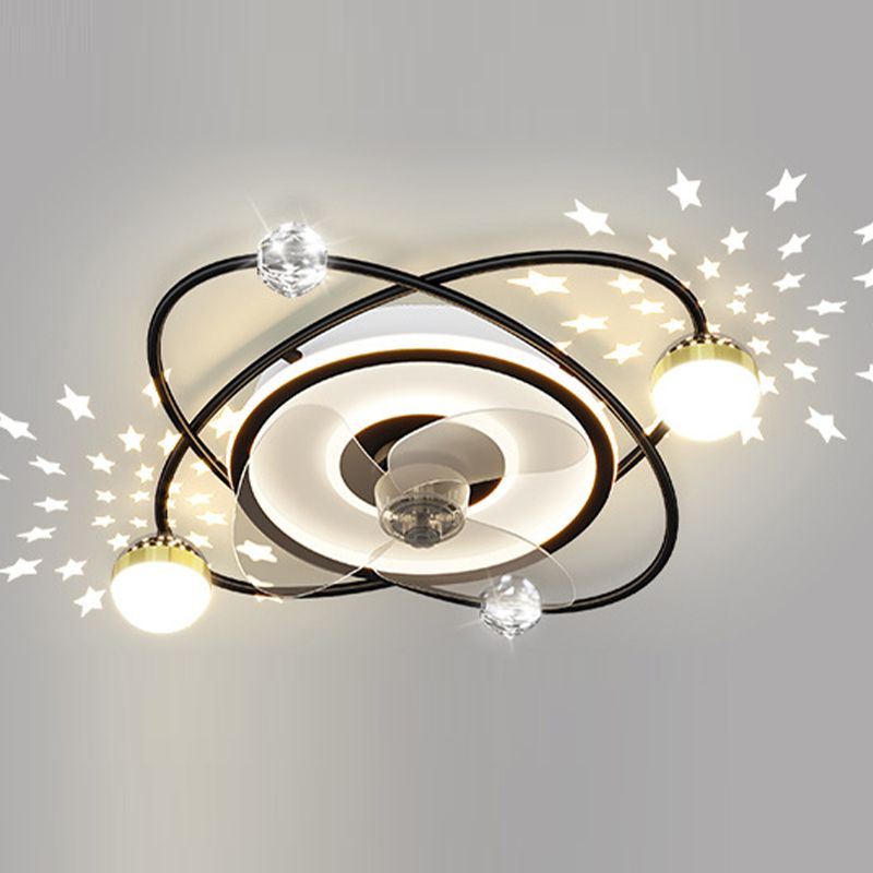 Madina Deckenventilator mit Beleuchtung Stern 3-Blatt, 2 Farben, ∅55CM - Lumpaz