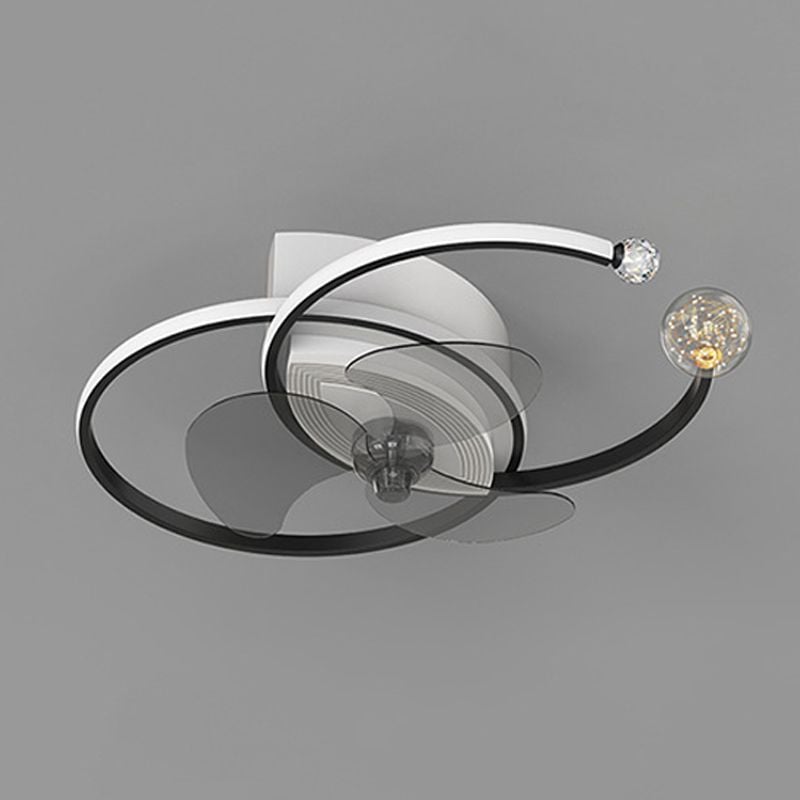 Arisha Deckenventilator mit Beleuchtung Doppel-C 3-Blatt, 2 Farben, ∅70CM - Lumpaz