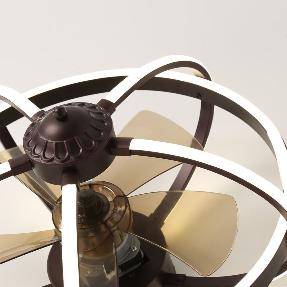 Lacey Deckenventilator mit Beleuchtung, Aluminium & Metall, ∅50CM - Lumpaz
