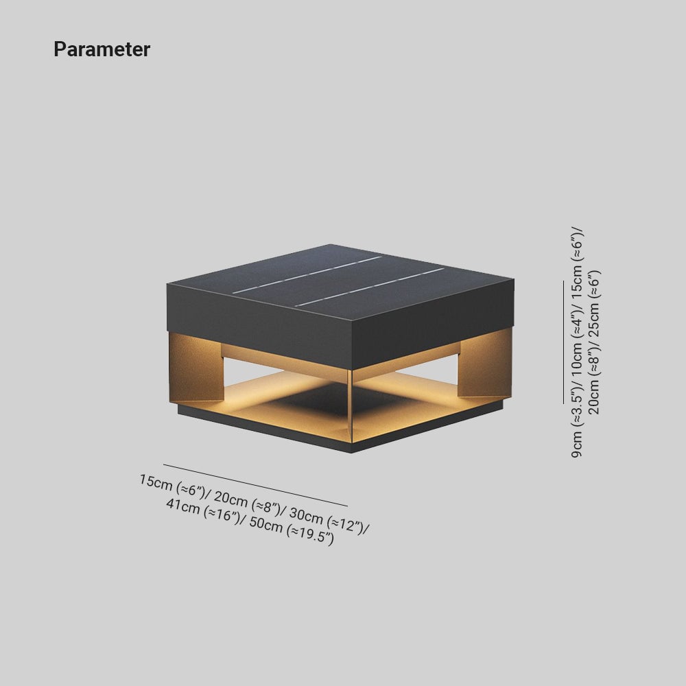 Riley Außensockelleuchte Schwarz, Minimalist, Breite 15/20/30/41/50CM - Lumpaz