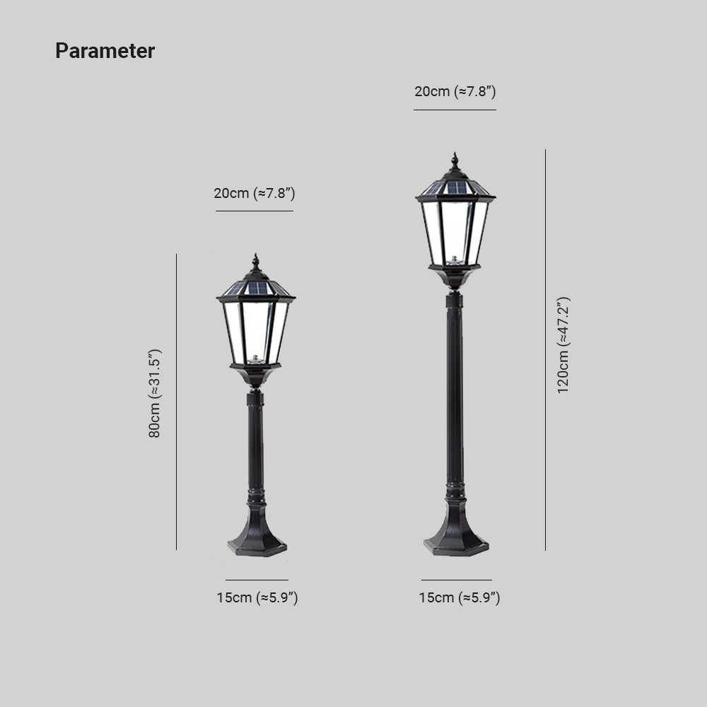 Pena Außen-Pollerleuchte Solarenergie, 80/119CM lang - Lumpaz