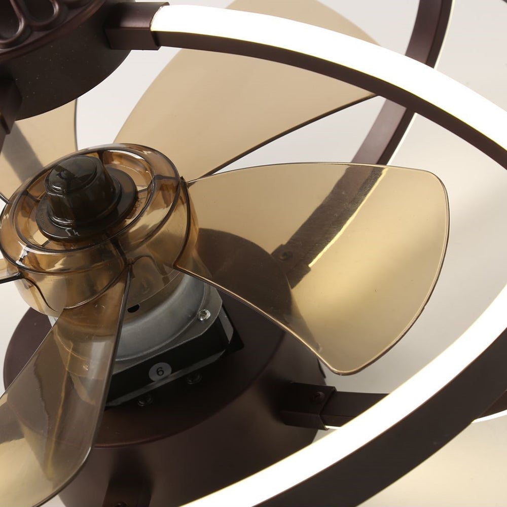 Lacey Deckenventilator mit Beleuchtung, Aluminium & Metall, ∅50CM - Lumpaz