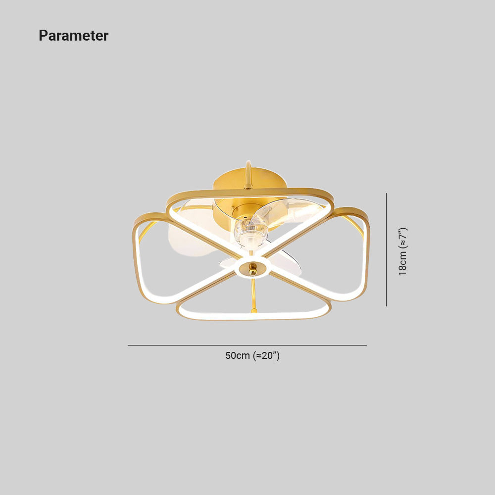 Hana Deckenventilator mit Beleuchtung, 3 Stile, ∅50CM - Lumpaz