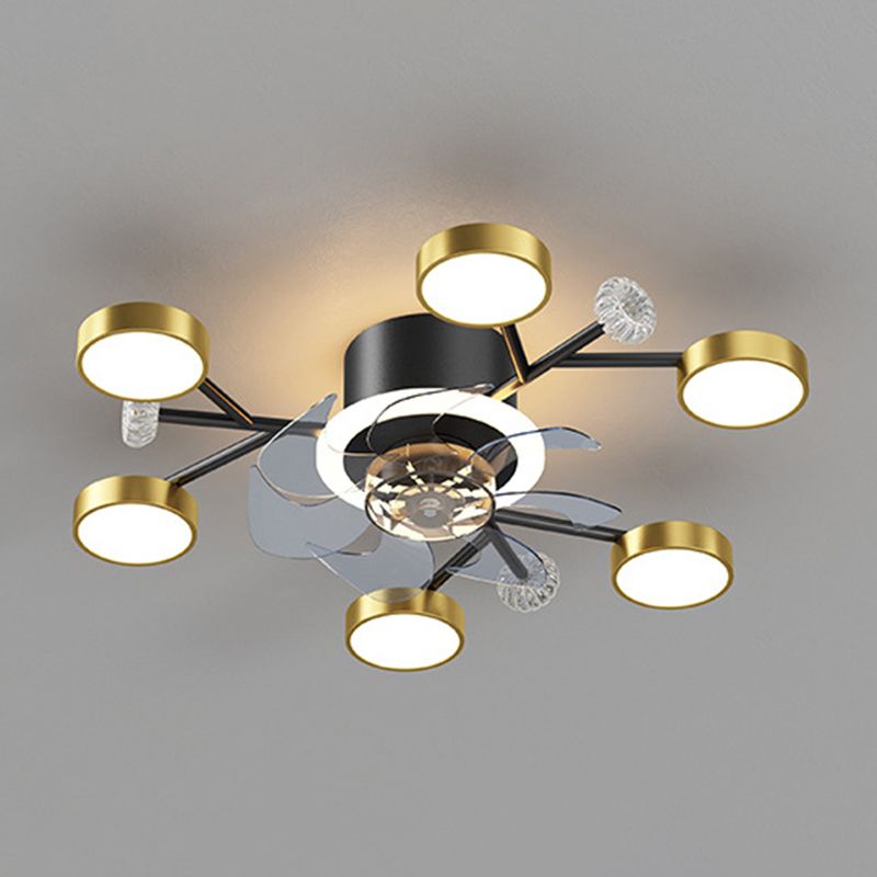 Weiss Deckenventilator mit Beleuchtung, 2 Farben, 62/88/107CM Lang - Lumpaz