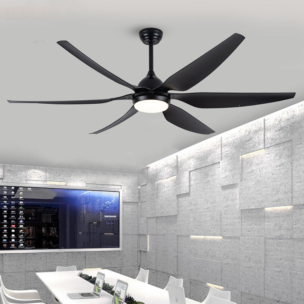 Haydn Deckenventilator mit Beleuchtung Weiß & Schwarz 6-Blatt, ∅137/167CM - Lumpaz