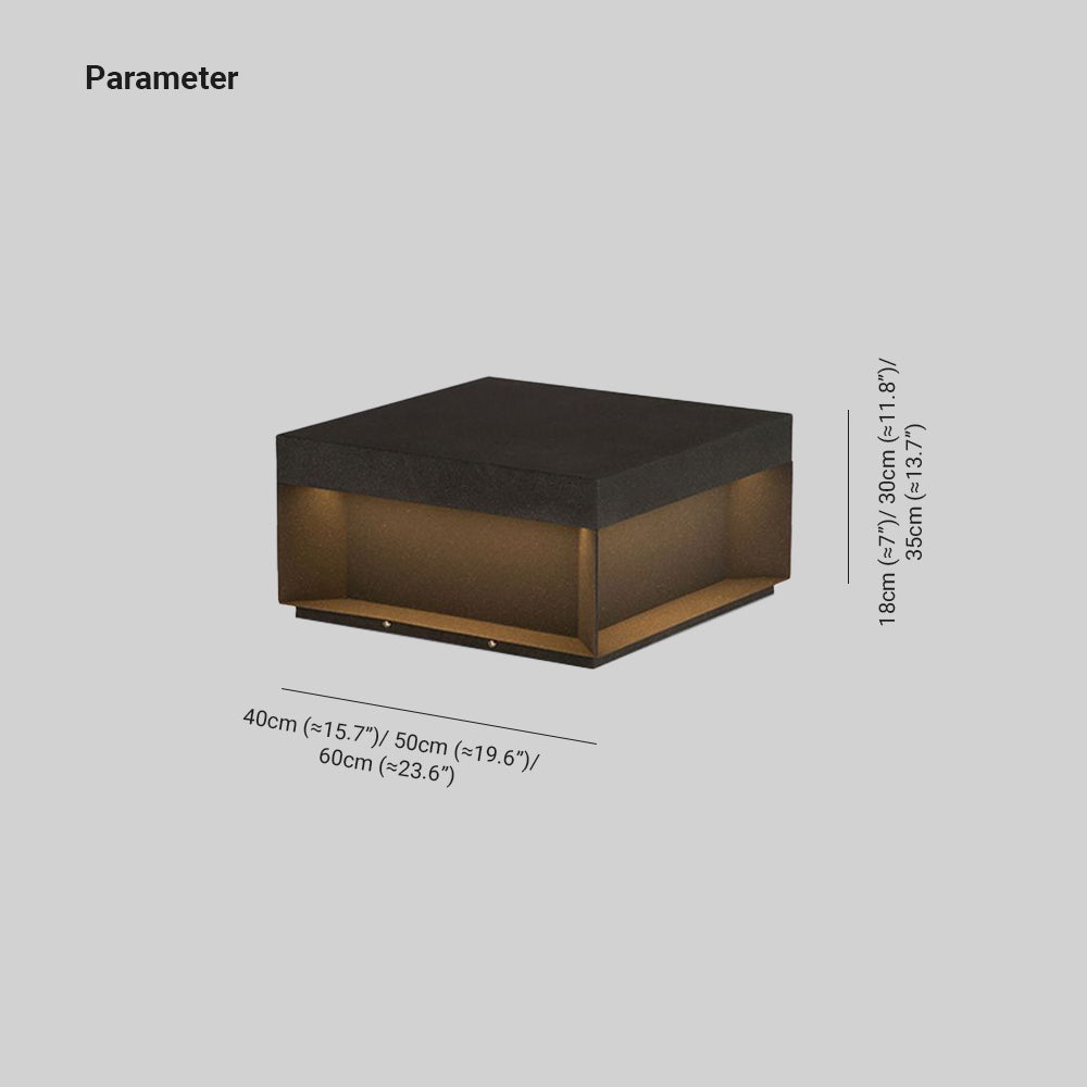 Riley Außensockelleuchte Quadrat, 40/50/60CM lang - Lumpaz