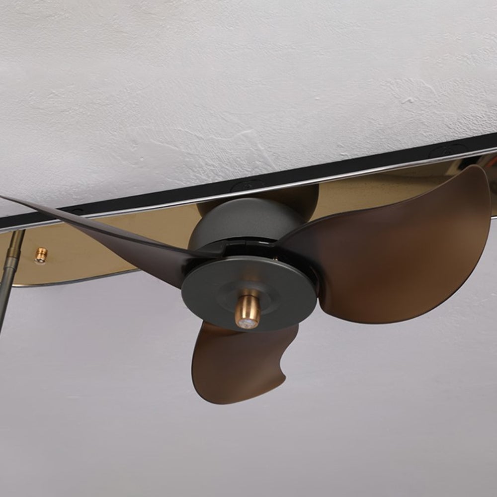 Madina Deckenventilator mit Beleuchtung Aluminium & Metall, ∅110CM - Lumpaz