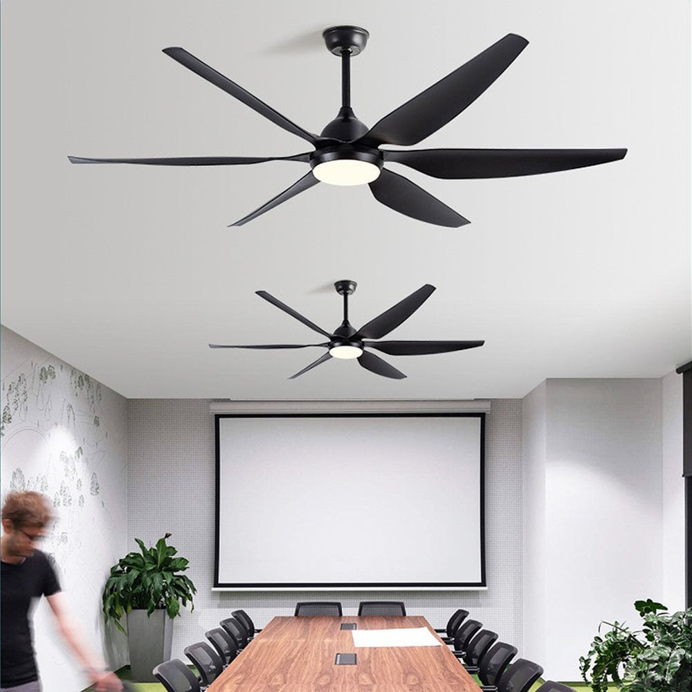 Haydn Deckenventilator mit Beleuchtung Weiß & Schwarz 6-Blatt, ∅137/167CM - Lumpaz