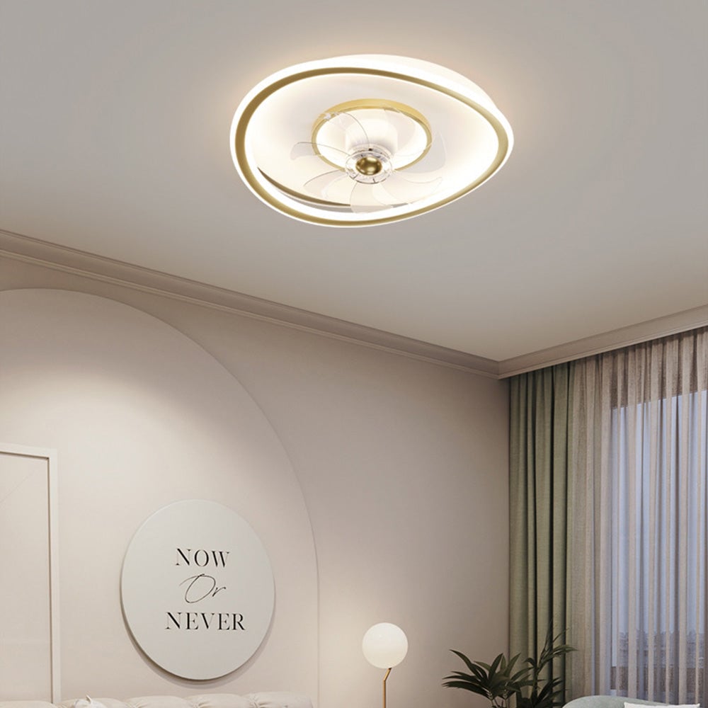 Kelley Deckenventilator mit Beleuchtung Gold, 5 Stile, ∅50/90/110CM - Lumpaz