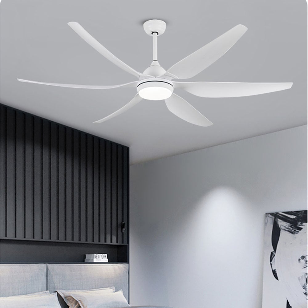 Haydn Deckenventilator mit Beleuchtung Weiß & Schwarz 6-Blatt, ∅137/167CM - Lumpaz