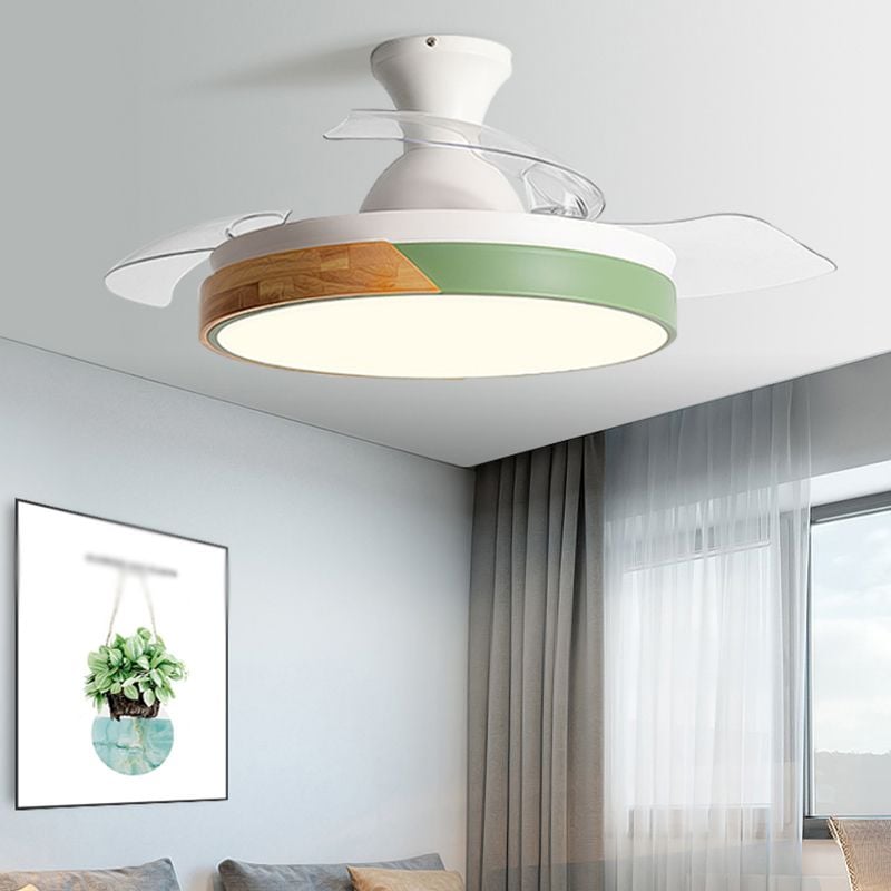 Morandi Deckenventilator mit Beleuchtung Klare Blätter, 5 Farben, ∅90/100CM - Lumpaz
