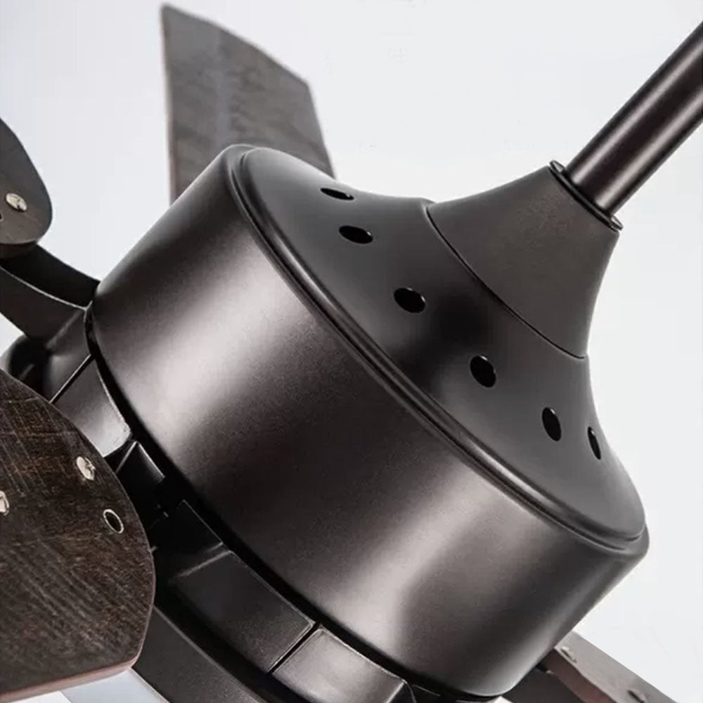 Haydn Deckenventilator mit Beleuchtung Schwarz 6-Blatt, ∅152/193CM - Lumpaz
