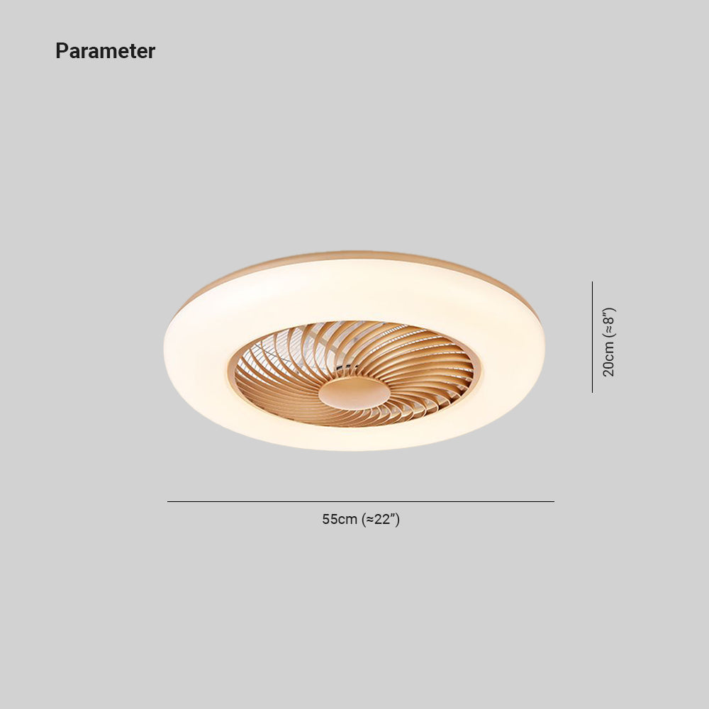 Edge Deckenventilator mit Beleuchtung, 4 Farben, ∅55CM - Lumpaz
