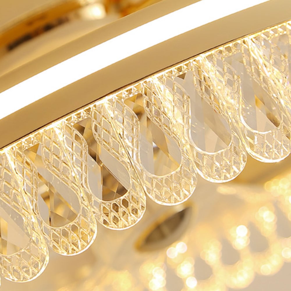 Kelley Deckenventilator mit Beleuchtung Gold, 2 Stile, ∅50/60CM - Lumpaz