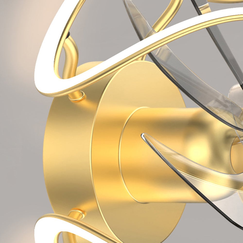 Lacey Deckenventilator mit Beleuchtung Gold, ∅50CM - Lumpaz