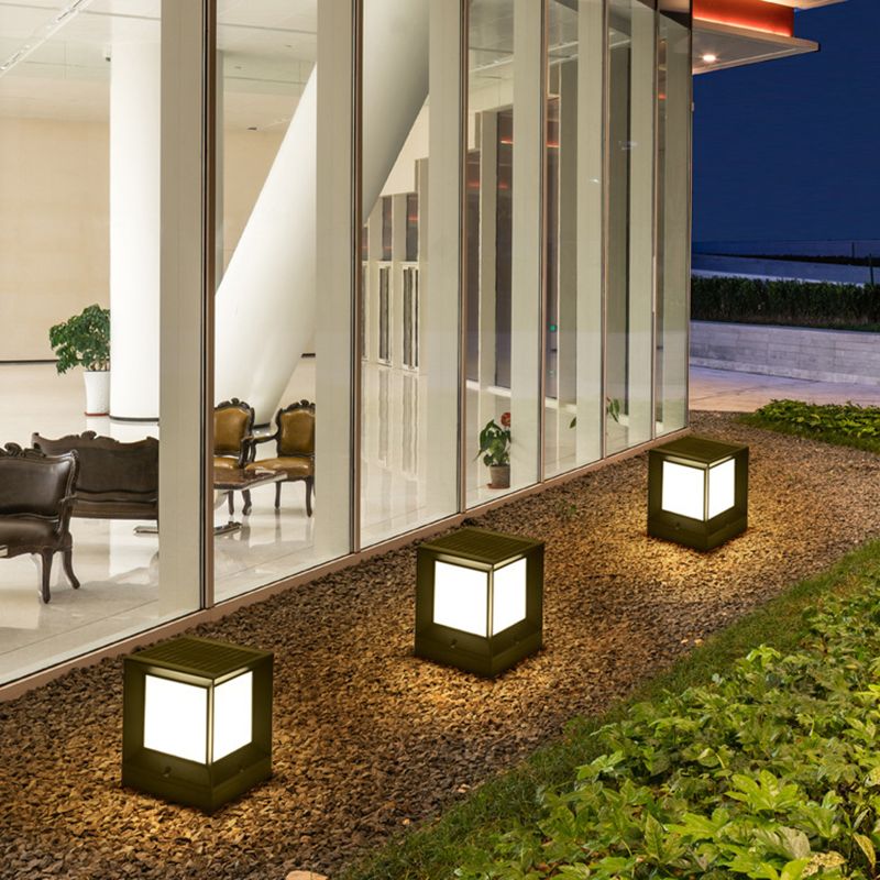 Riley Einfach Außensockelleuchte Rechteck Solarenergie, 12/15/20/27/32CM lang - Lumpaz