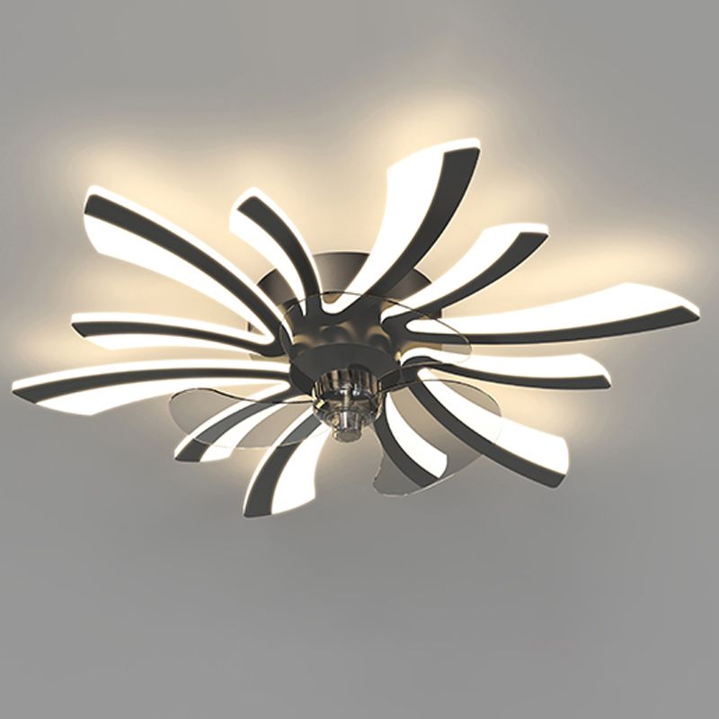 Hana Deckenventilator mit Beleuchtung, 3 Farben, ∅65/69/79CM - Lumpaz
