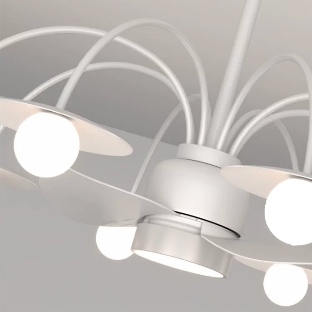 Carins Deckenventilator mit Beleuchtung Aluminium & Metall, ∅110CM - Lumpaz