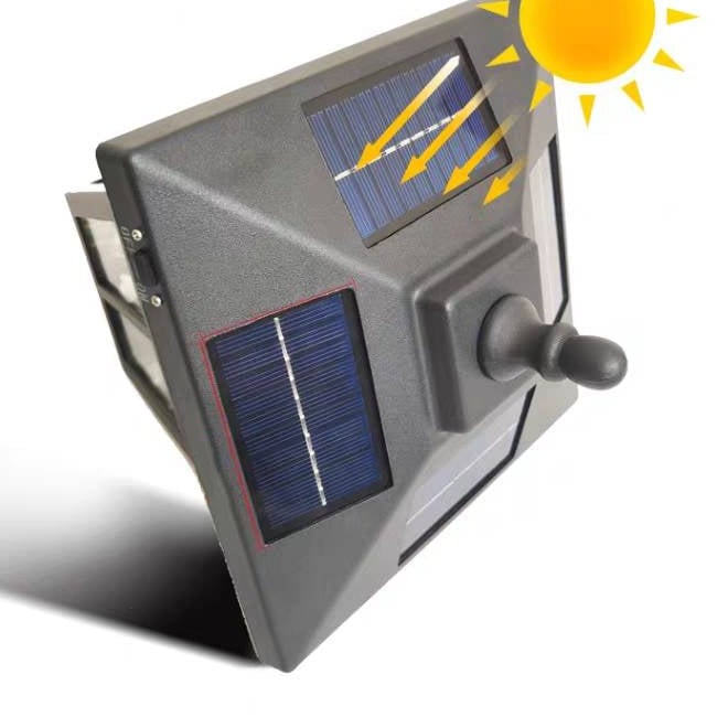 Pena Außensockelleuchte Trapez Schwarz Solarenergie, 50CM lang - Lumpaz