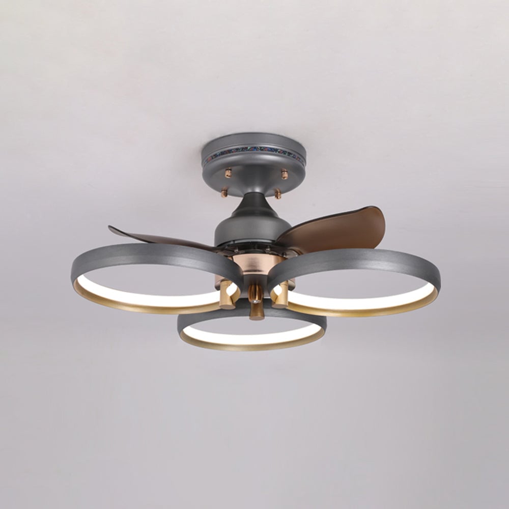 Kelley Deckenventilator mit Beleuchtung Aluminium & Metall, 2/3/4-flammig, ∅65/90CM - Lumpaz