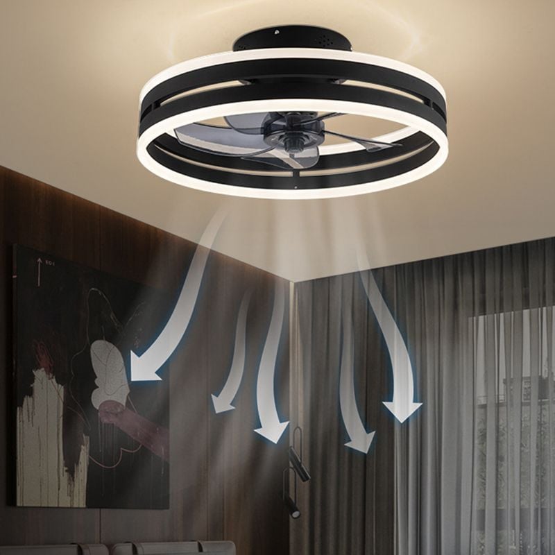 Alessio Deckenventilator mit Beleuchtung Doppel-Layer, 2 Farben, ∅40/50CM - Lumpaz