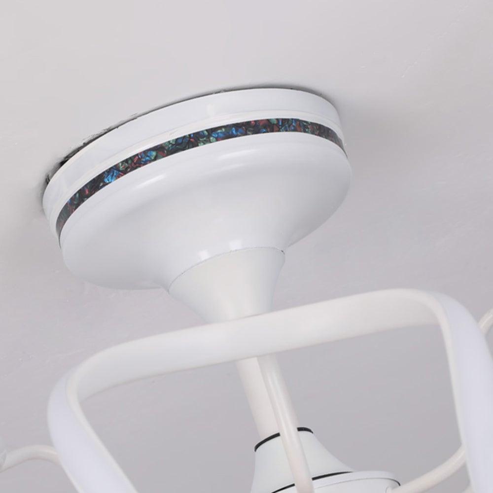 Lacey Deckenventilator mit Beleuchtung Grau & Weiß, 2 Stile, ∅65CM - Lumpaz