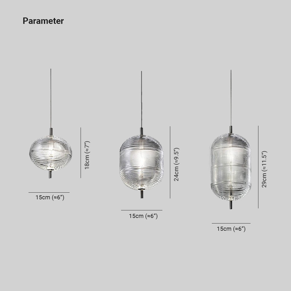 Hailie Pendelleuchte, 2 Farben, 20CM/24CM/30CM Lang - Lumpaz