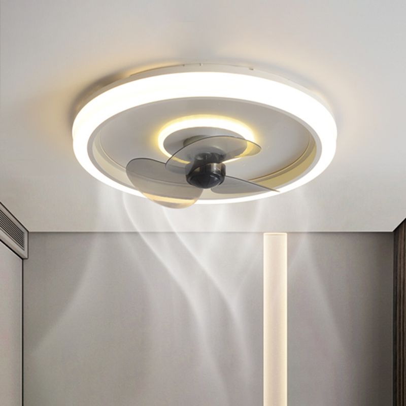 Edge Deckenventilator mit Beleuchtung 2-Licht Ring, 4 Farben, ∅50CM - Lumpaz