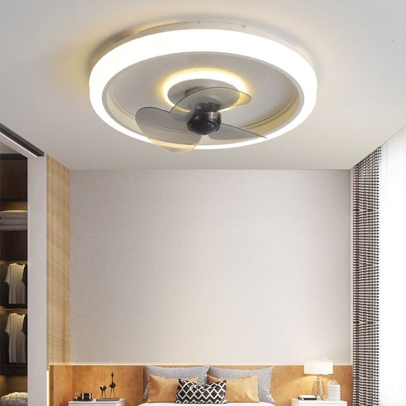 Edge Deckenventilator mit Beleuchtung 2-Licht Ring, 4 Farben, ∅50CM - Lumpaz