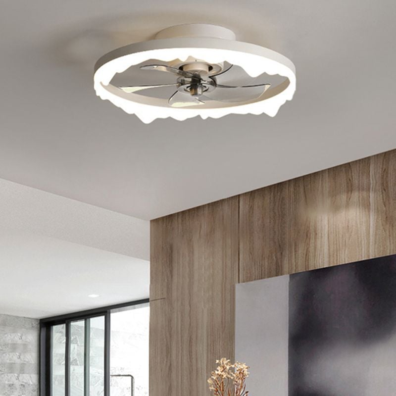 Herbert Deckenventilator mit Beleuchtung Weiß & Schwarz, 2 Farben, ∅50CM - Lumpaz