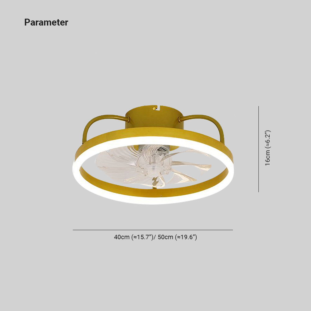 Alessio Deckenventilator mit Beleuchtung, 3 Farben, ∅40/50CM - Lumpaz