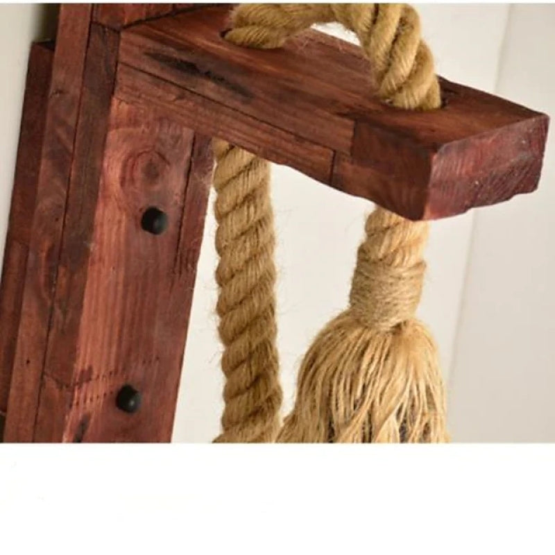 Wandleuchte Persönlichkeit Massivholz Retro alte Lampe Wohnzimmer Gang Balkon Korridor dekorative Wandleuchte - Lumpaz