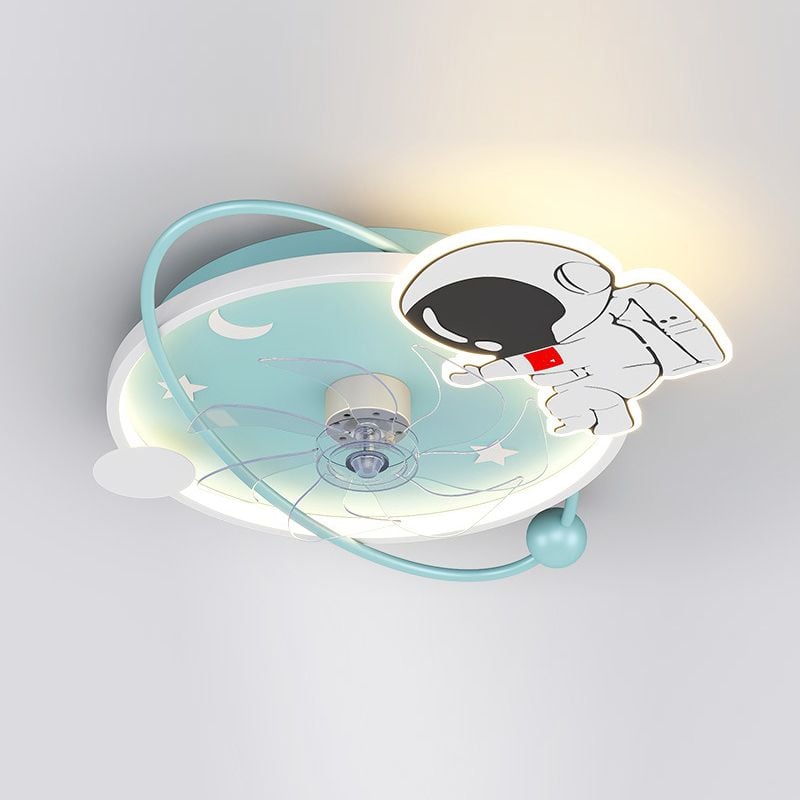 Fateh Deckenventilator mit Beleuchtung Astronaut, 3 Stile/Farben, ∅50/58CM - Lumpaz