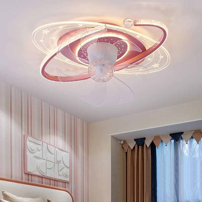 Minori Deckenventilator mit Beleuchtung Ellipse, 3 Farben, ∅50CM - Lumpaz