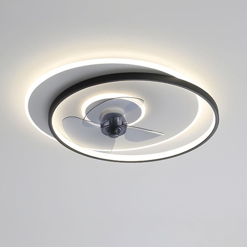 Quinn Deckenventilator mit Beleuchtung Doppel-Ring, 2 Farben, ∅46/56CM - Lumpaz