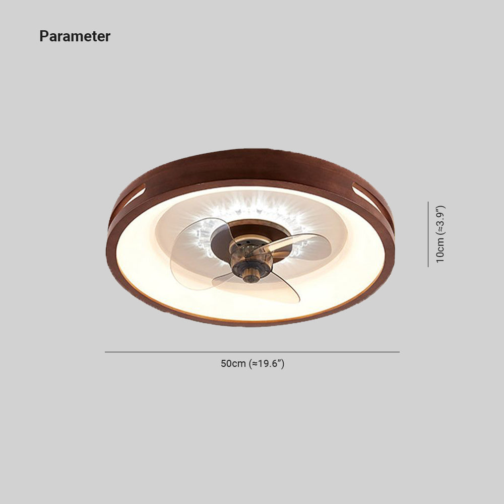 Ozawa Deckenventilator mit Beleuchtung Doppel-Licht, 4 Stile, ∅50CM - Lumpaz