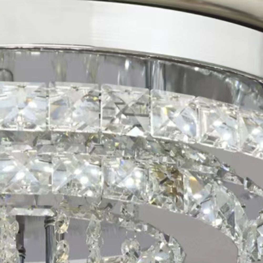 Kirsty Deckenventilator mit Beleuchtung Kristall Chrome, ∅48CM - Lumpaz