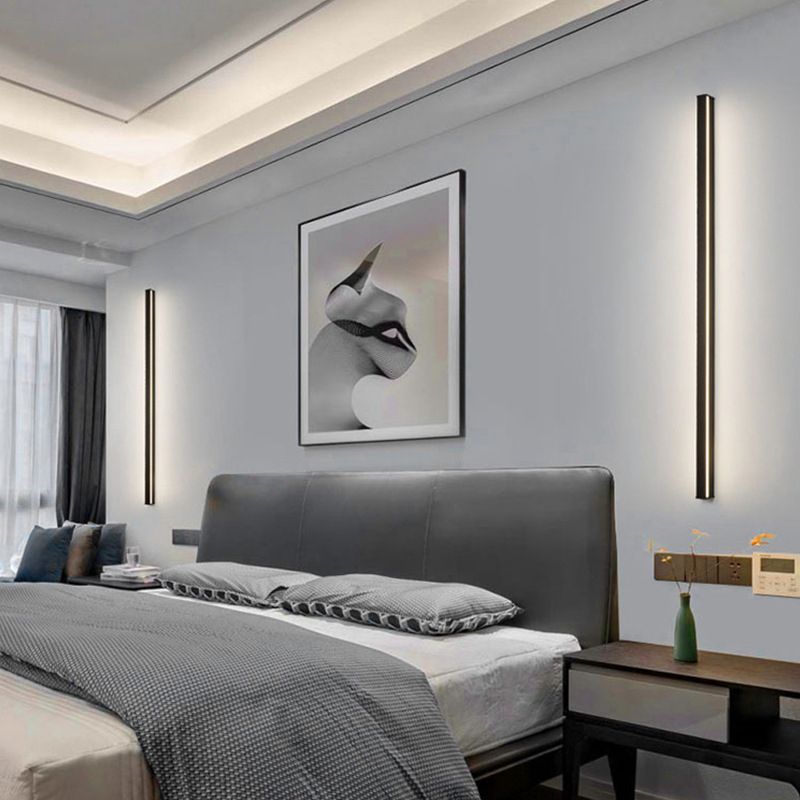 Edge Bar Spiegelfront Wandleuchte Schwarz，61CM/80CM/99CM/119CM lang - Lumpaz