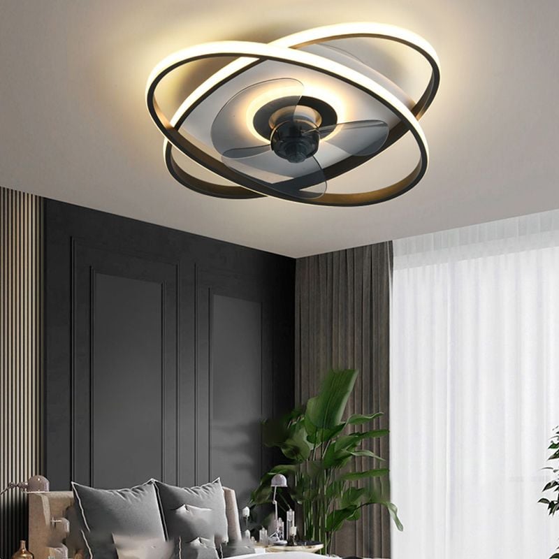 Arisha Deckenventilator mit Beleuchtung Doppel-Ring, 5 Farben, ∅50CM - Lumpaz