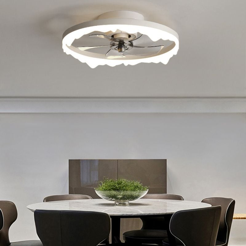 Herbert Deckenventilator mit Beleuchtung Weiß & Schwarz, 2 Farben, ∅50CM - Lumpaz