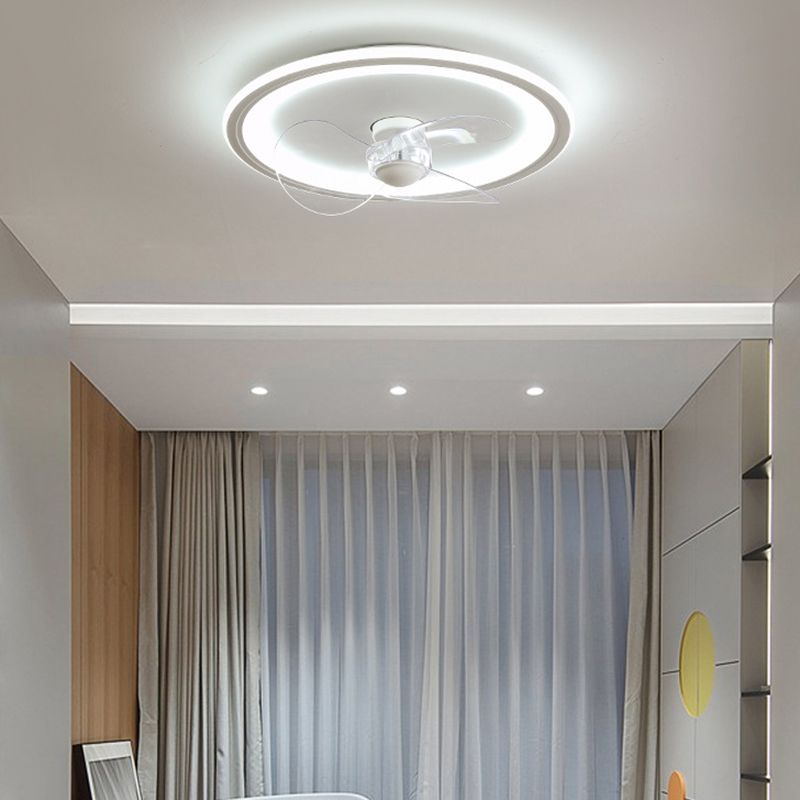 Edge Deckenventilator mit Beleuchtung Ring Weiß, ∅40/50CM - Lumpaz